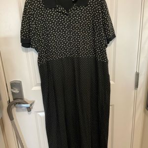 3X cotton print dress